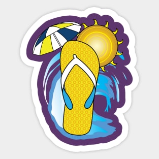 Summer Time Flip Flops Sticker